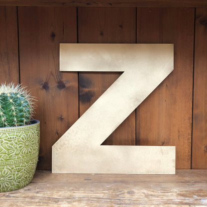 Gold Fat Font Metal Alphabet Letters – 5” or 12” Decorative Lettering A–Z