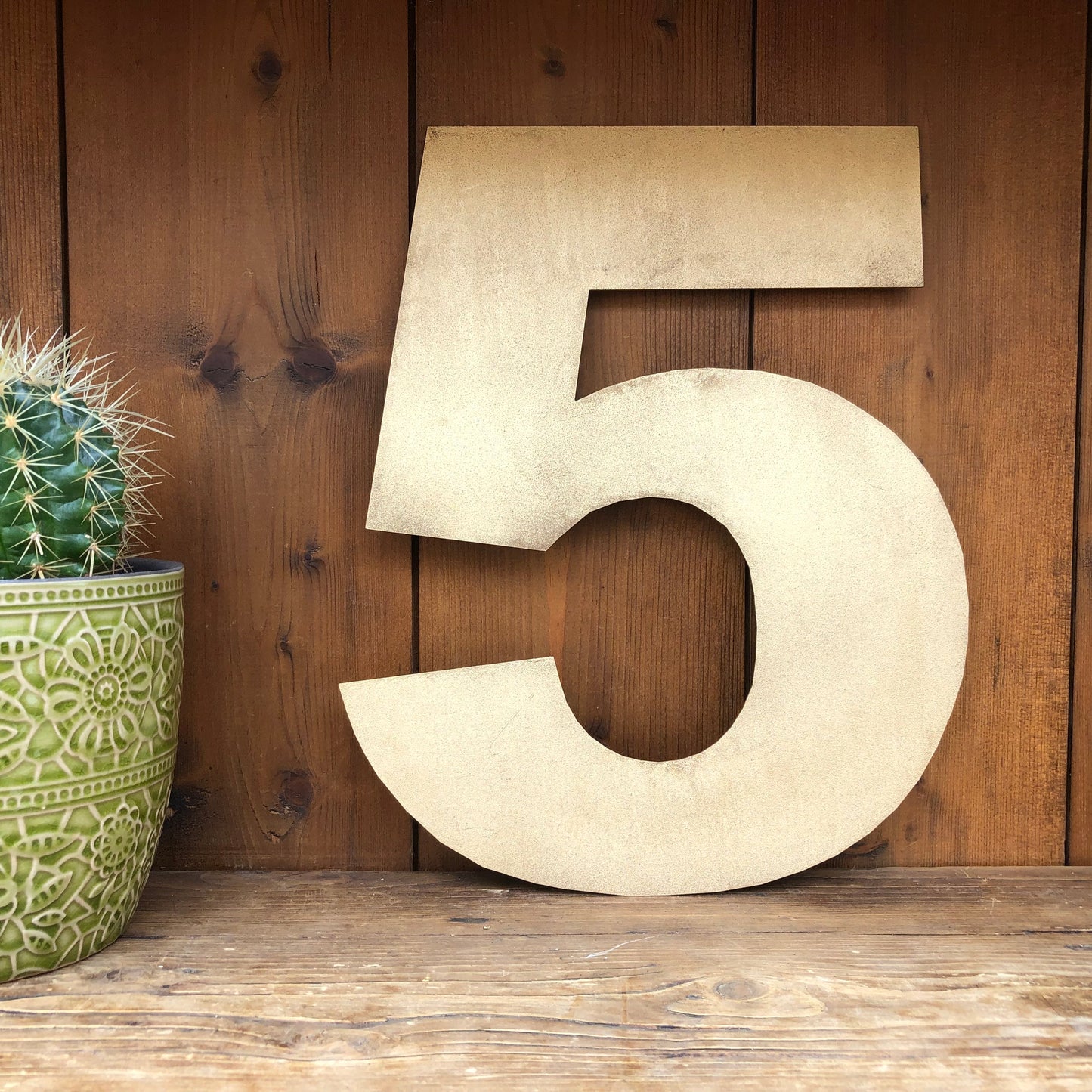 Gold Fat Font Metal Alphabet Letters – 5” or 12” Decorative Lettering A–Z