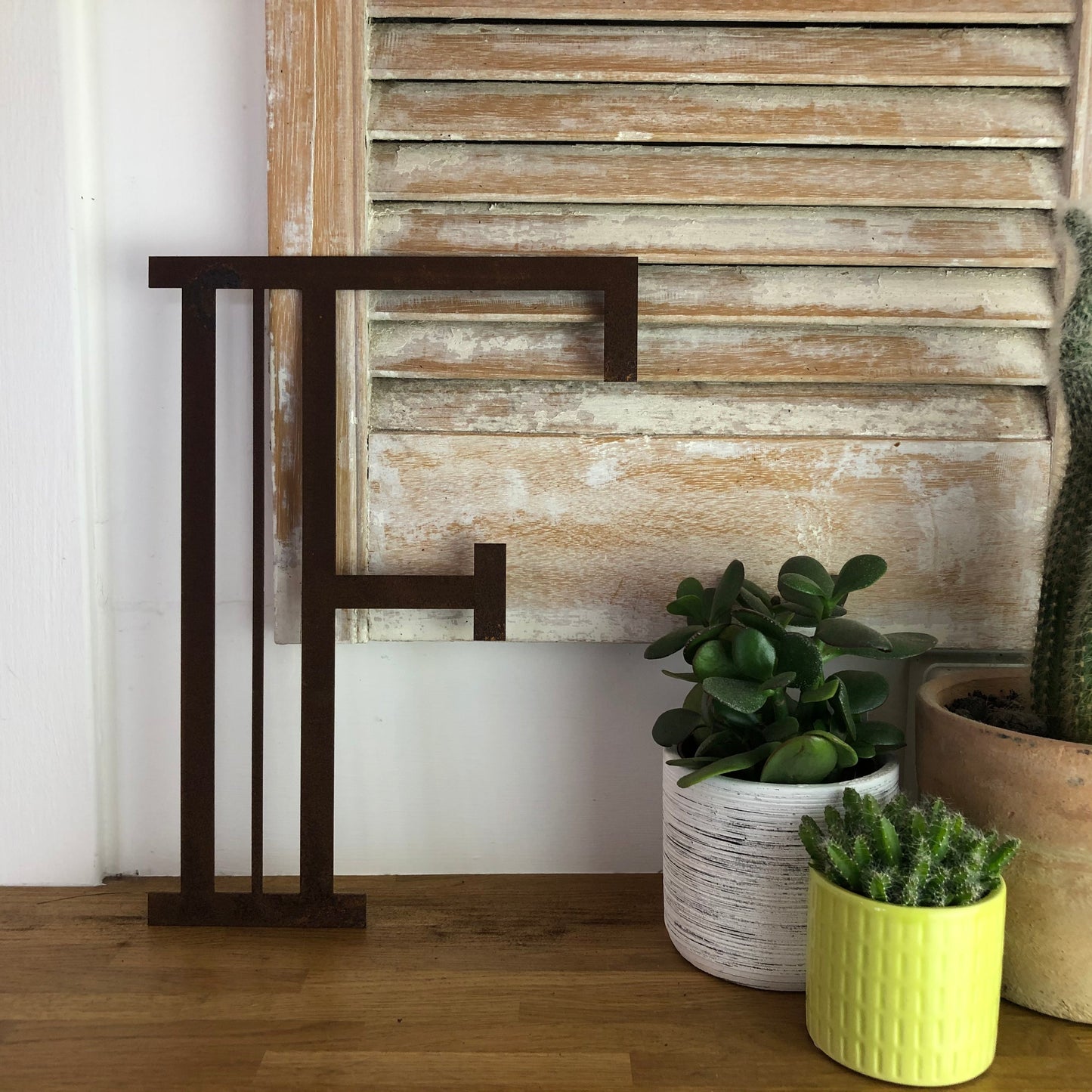 Rustic Art Deco Rusty Metal Alphabet Letters – Home & Garden A-Z 0-9