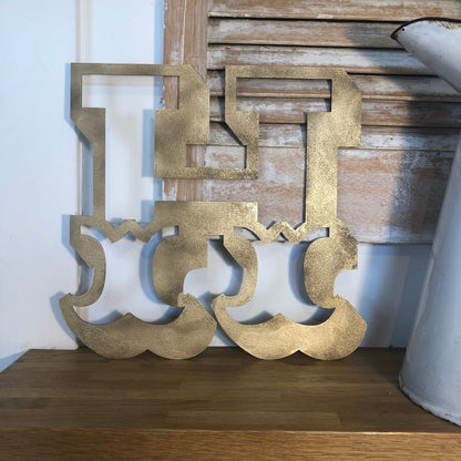 A-Z Rustic 5" or 12" Gold Metal Carnival Letters.