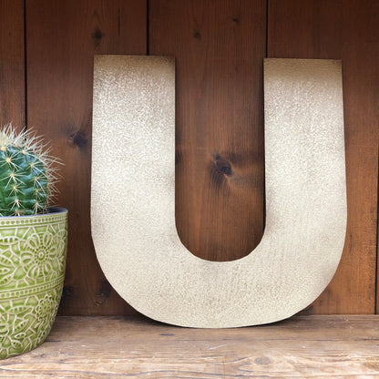 Gold Fat Font Metal Alphabet Letters – 5” or 12” Decorative Lettering A–Z