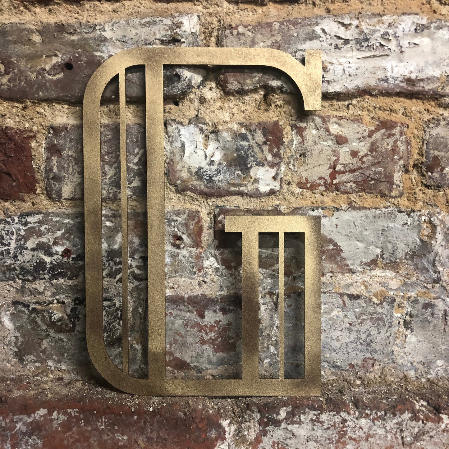 Gold Art Deco Metal Alphabet Letters – 5” or 12” Decorative Lettering A–Z