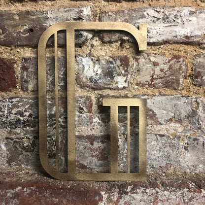Gold Art Deco Metal Alphabet Letters – 5” or 12” Decorative Lettering A–Z