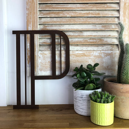 Rustic Art Deco Rusty Metal Alphabet Letters – Home & Garden A-Z 0-9