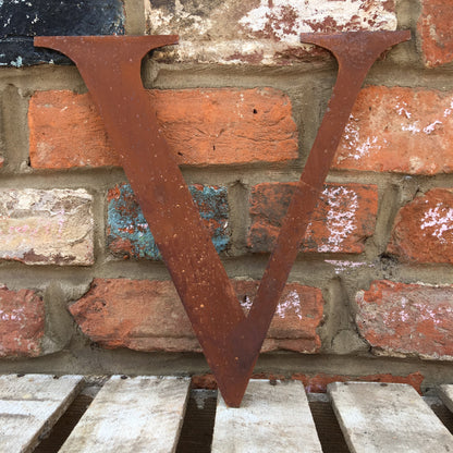Classic Rusty Metal Letters 5" And 12" A-Z 0-9 Rustic Signs For The Home And Garden