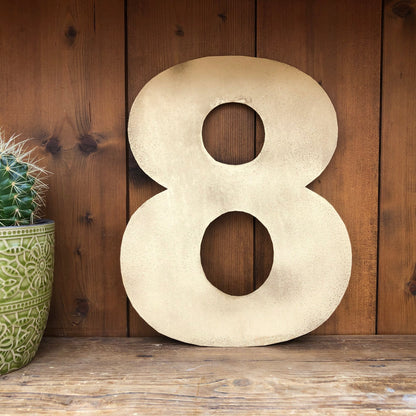 Gold Fat Font Metal Alphabet Letters – 5” or 12” Decorative Lettering A–Z