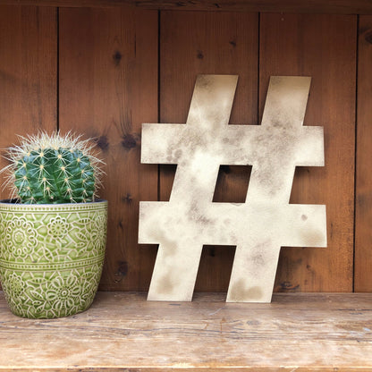 Gold Fat Font Metal Alphabet Letters – 5” or 12” Decorative Lettering A–Z