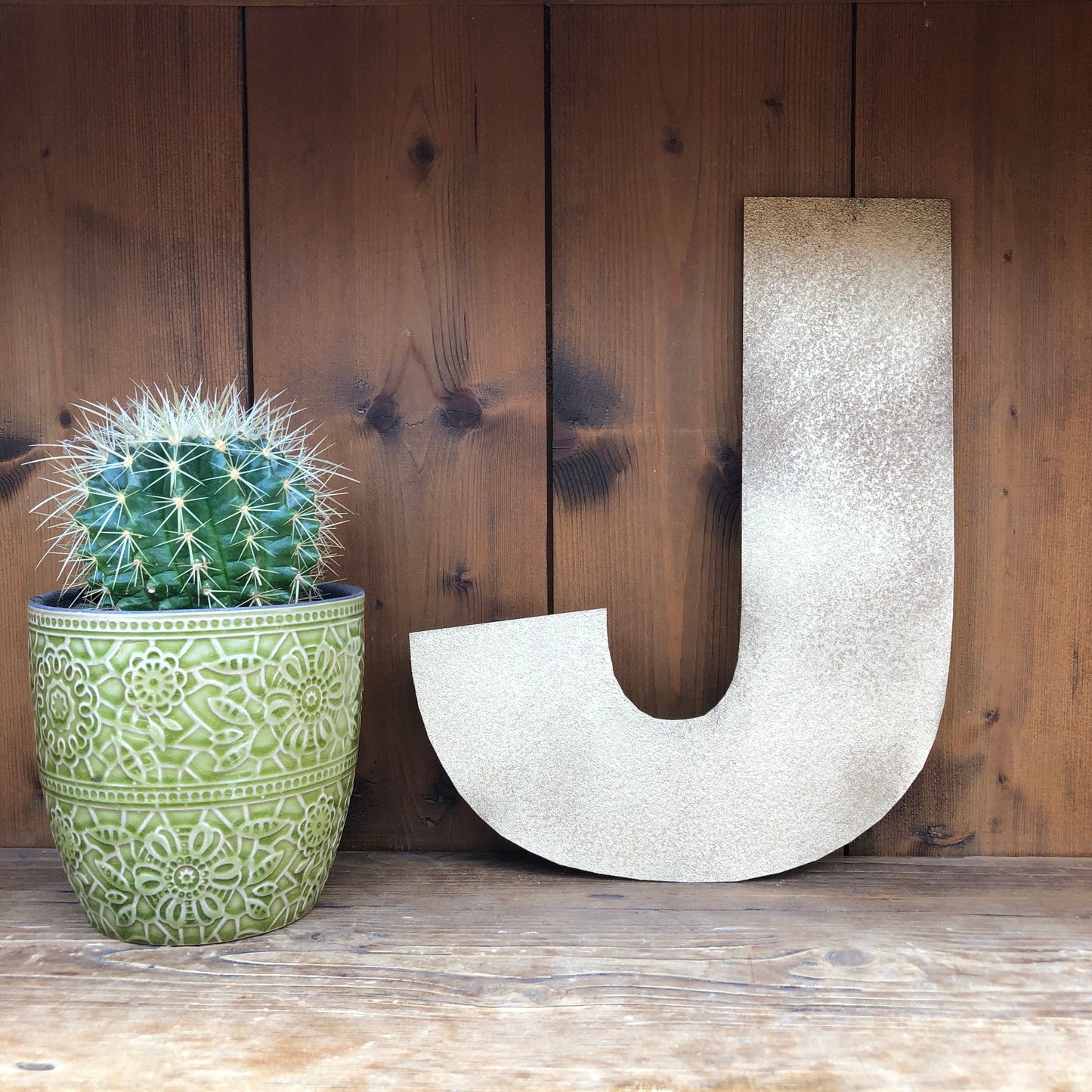 Gold Fat Font Metal Alphabet Letters – 5” or 12” Decorative Lettering A–Z