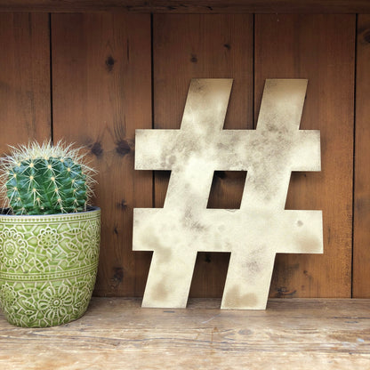 Gold Fat Font Metal Alphabet Letters – 5” or 12” Decorative Lettering A–Z