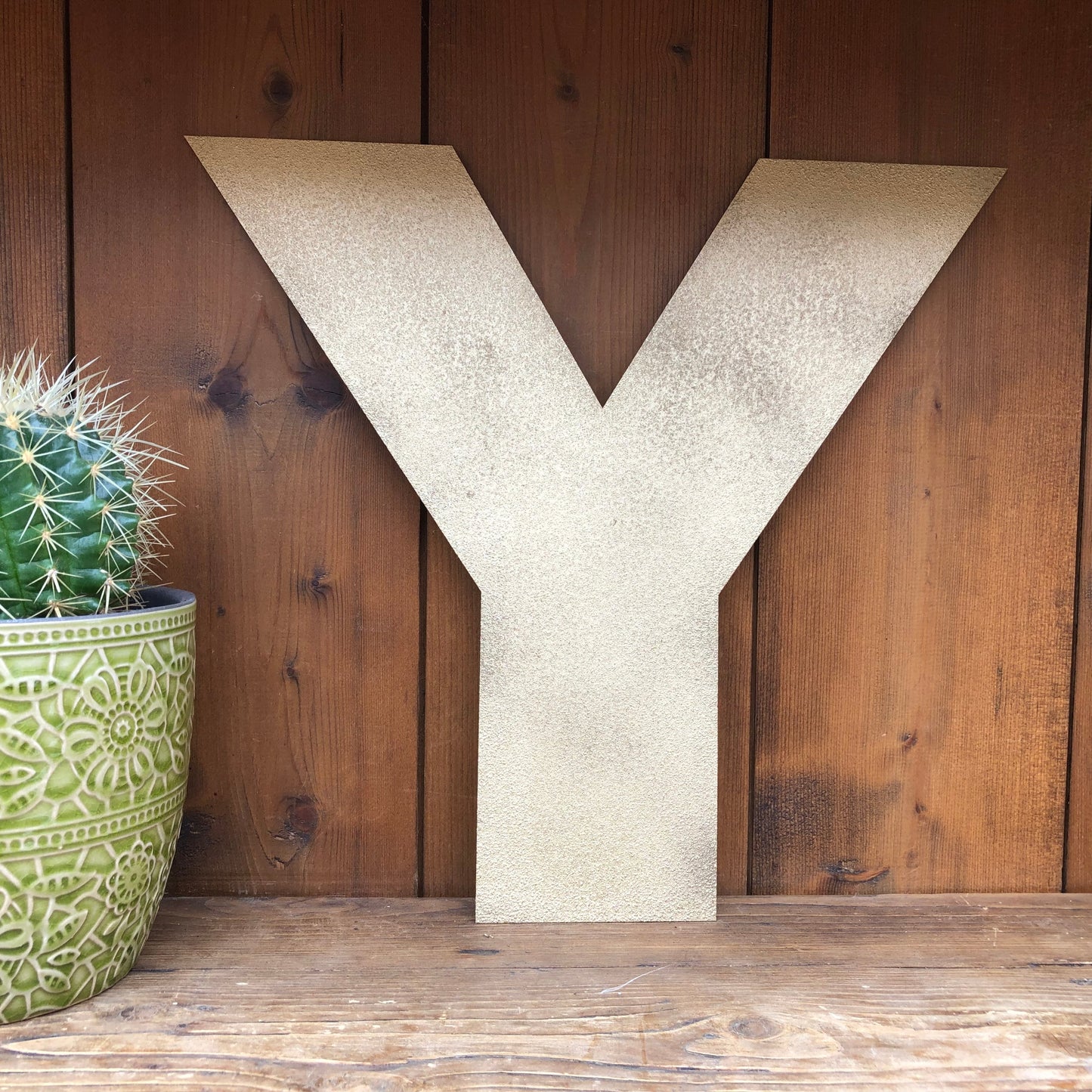 Gold Fat Font Metal Alphabet Letters – 5” or 12” Decorative Lettering A–Z