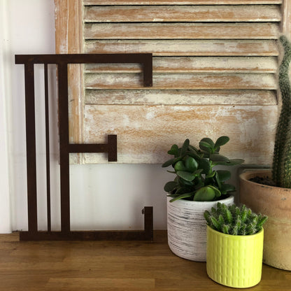 Rustic Art Deco Rusty Metal Alphabet Letters – Home & Garden A-Z 0-9