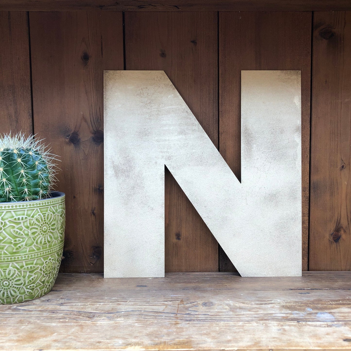 Gold Fat Font Metal Alphabet Letters – 5” or 12” Decorative Lettering A–Z