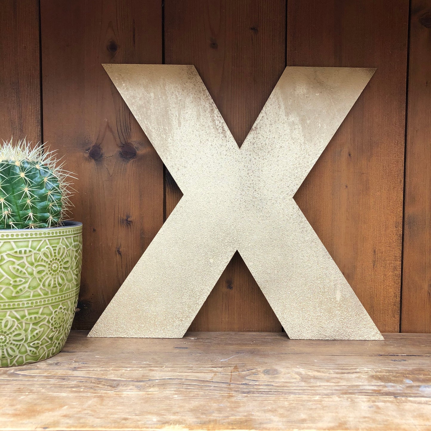 Gold Fat Font Metal Alphabet Letters – 5” or 12” Decorative Lettering A–Z