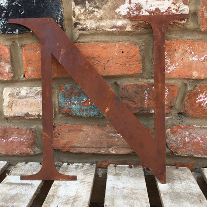 Classic Rusty Metal Letters 5" And 12" A-Z 0-9 Rustic Signs For The Home And Garden