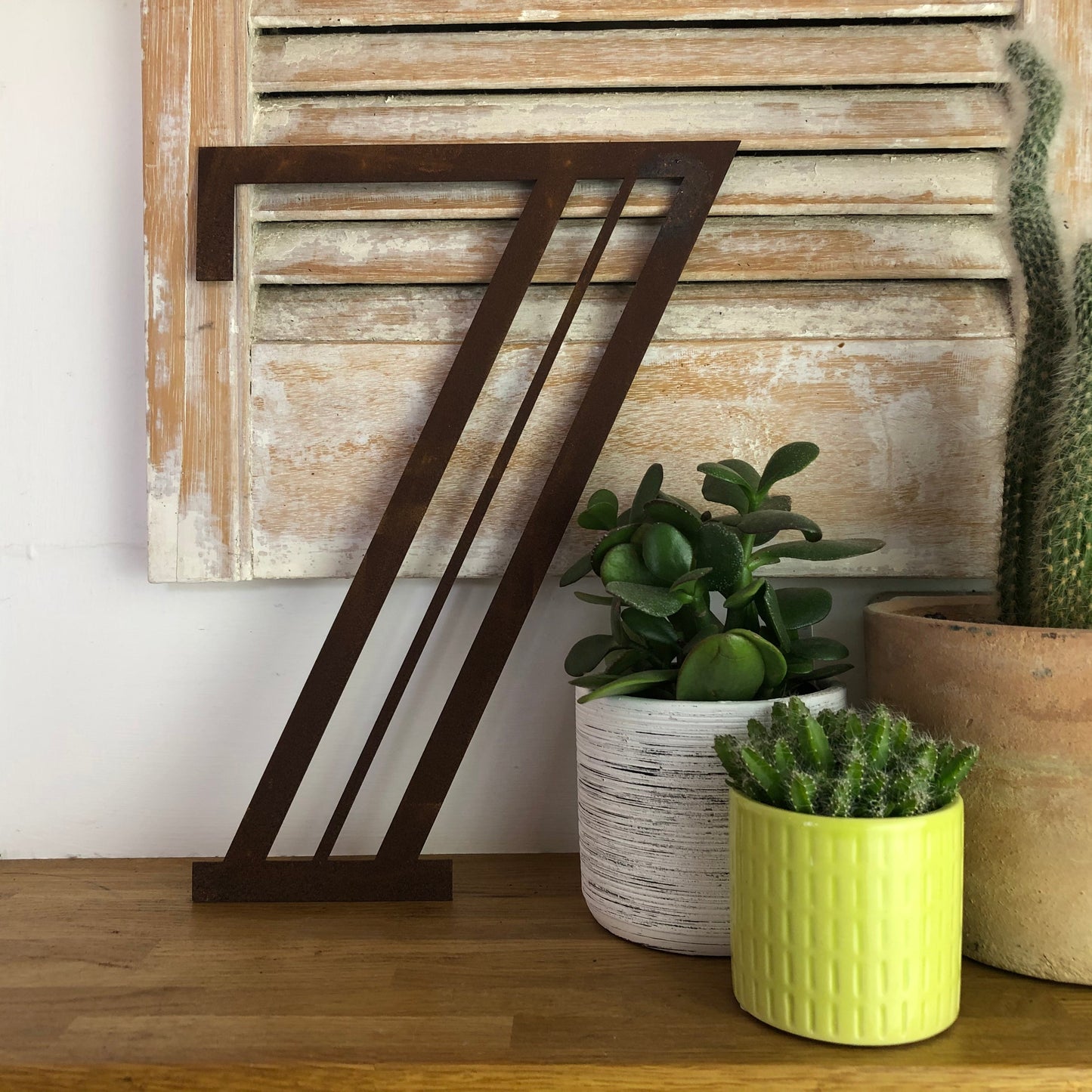 Rustic Art Deco Rusty Metal Alphabet Letters – Home & Garden A-Z 0-9