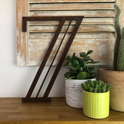 Rustic Art Deco Rusty Metal Alphabet Letters – Home & Garden A-Z 0-9