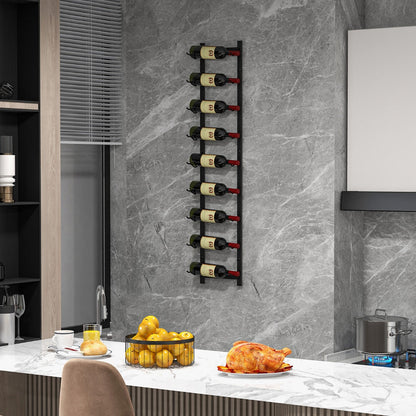 Wall Mounted Metal Wine Rack Organizer for Liquor and Champagne-L
