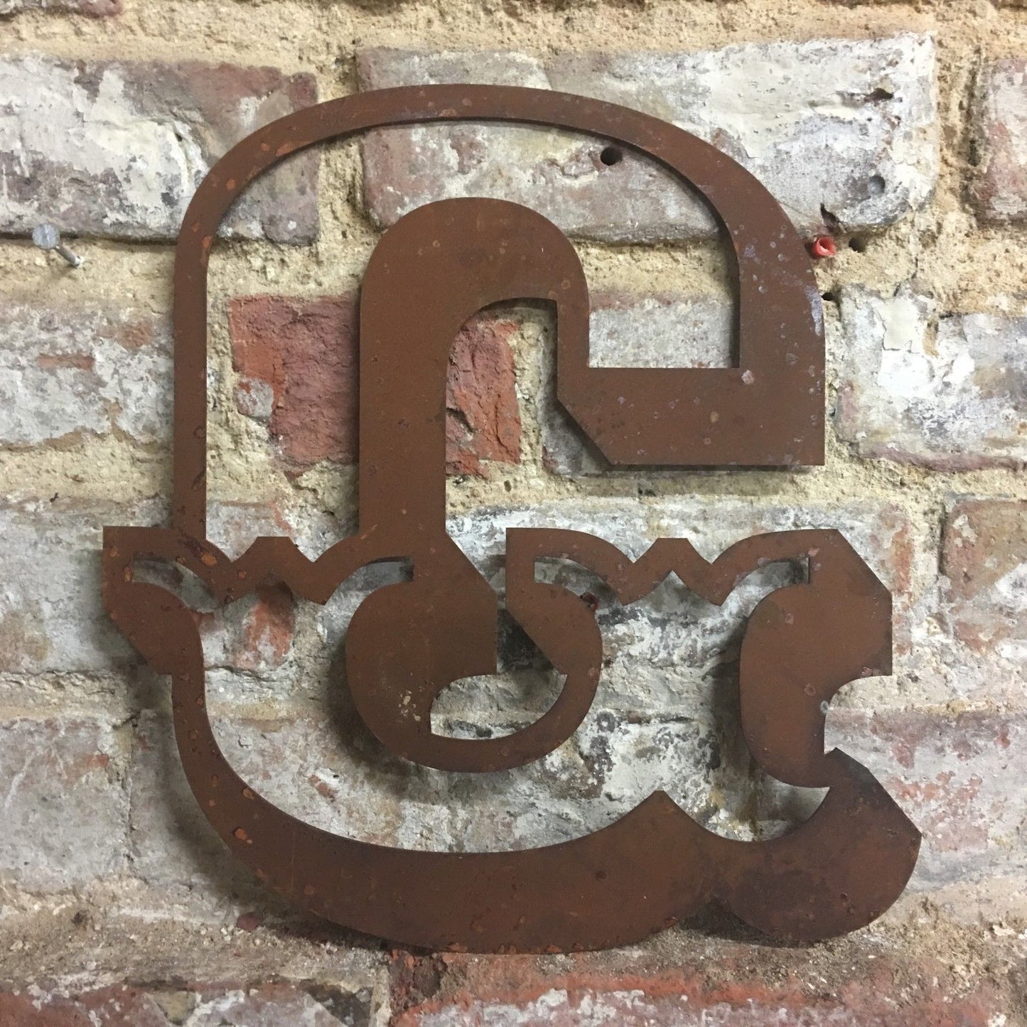 12" Rusty Carnival Metal Alphabet Letters A–Z & 0–9