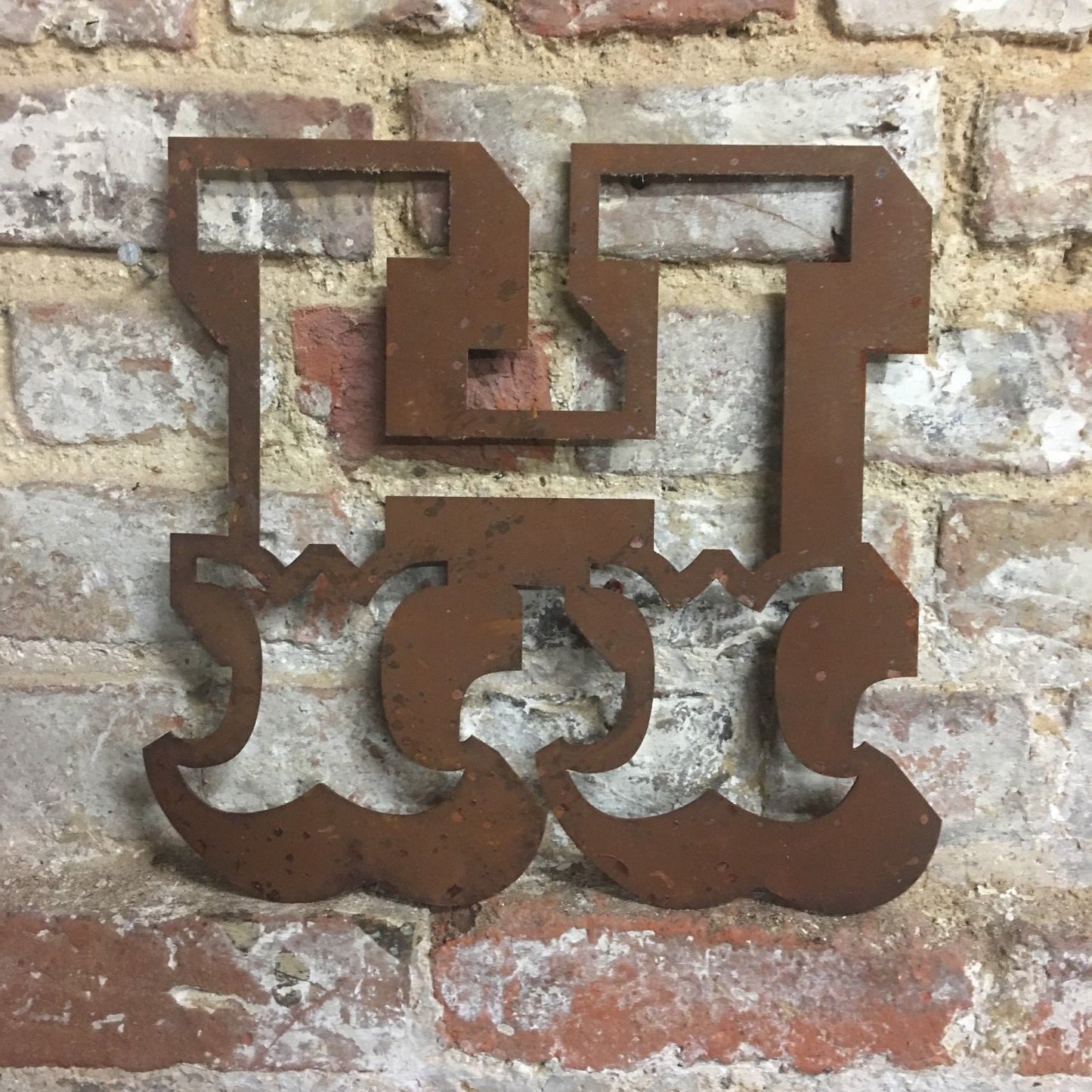 12" Rusty Carnival Metal Alphabet Letters A–Z & 0–9