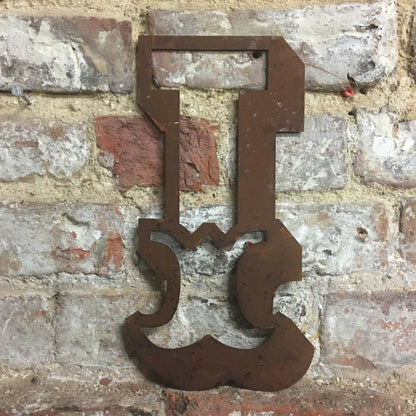 12" Rusty Carnival Metal Alphabet Letters A–Z & 0–9