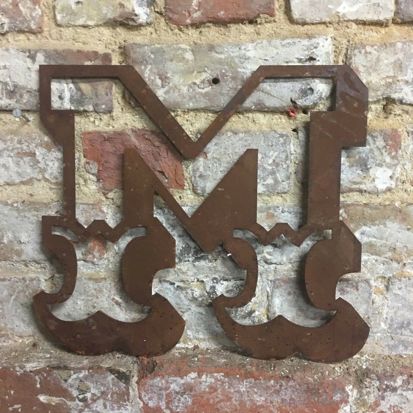 12" Rusty Carnival Metal Alphabet Letters A–Z & 0–9