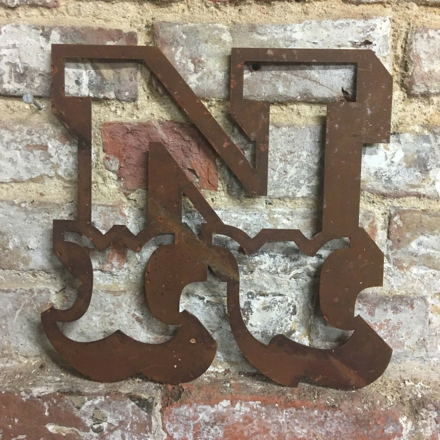 12" Rusty Carnival Metal Alphabet Letters A–Z & 0–9