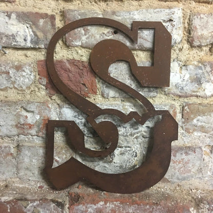 12" Rusty Carnival Metal Alphabet Letters A–Z & 0–9