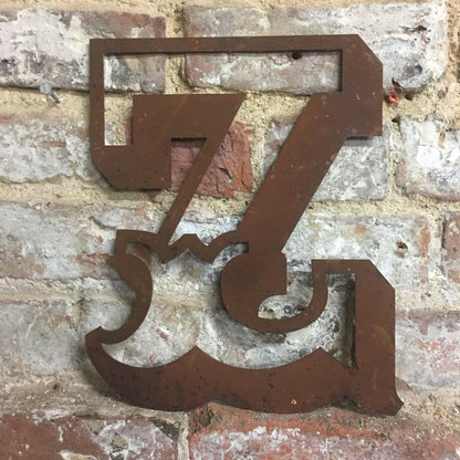 12" Rusty Carnival Metal Alphabet Letters A–Z & 0–9