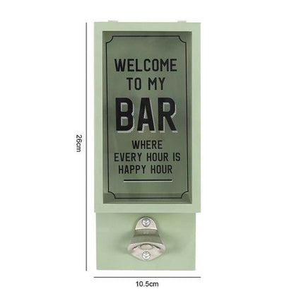Green Garden Bar Bottle Opener Plaque