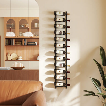 Wall Mounted Metal Wine Rack Organizer for Liquor and Champagne-L