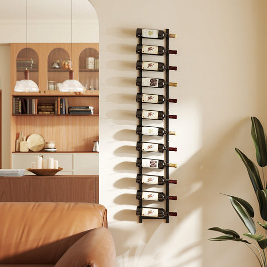 Wall Mounted Metal Wine Rack Organizer for Liquor and Champagne-L