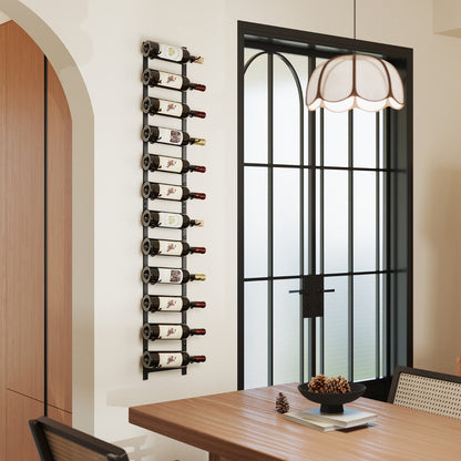 Wall Mounted Metal Wine Rack Organizer for Liquor and Champagne-L