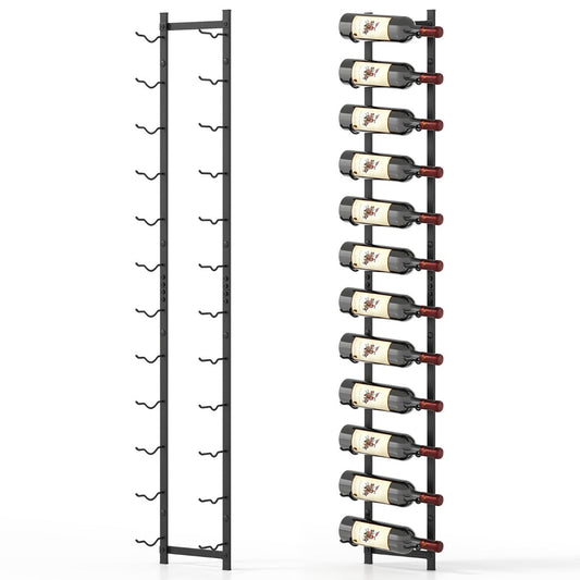 Wall Mounted Metal Wine Rack Organizer for Liquor and Champagne-L