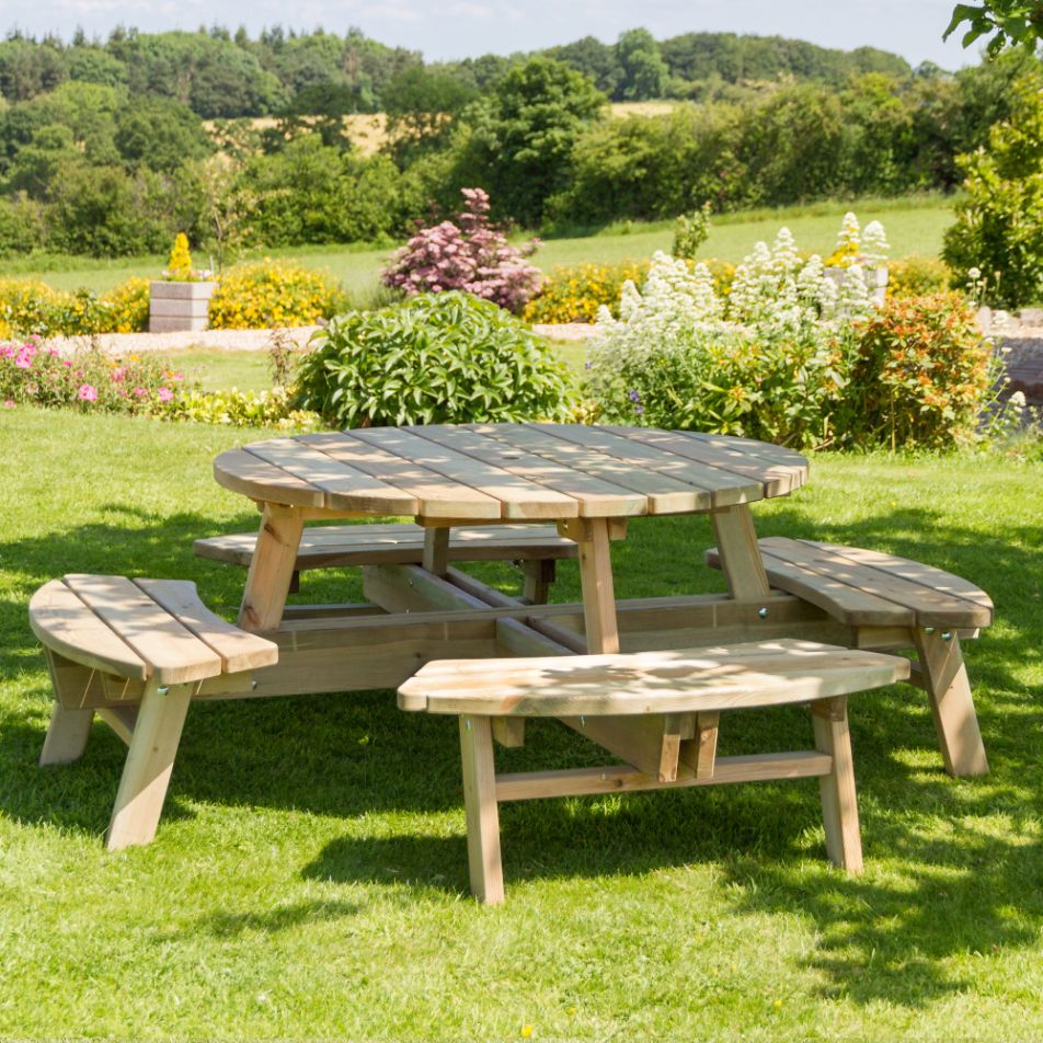 Rose Round Picnic Table