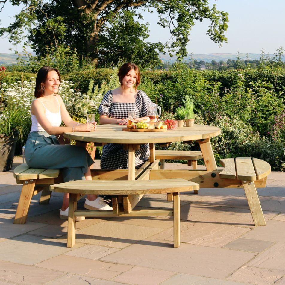 Rose Round Picnic Table