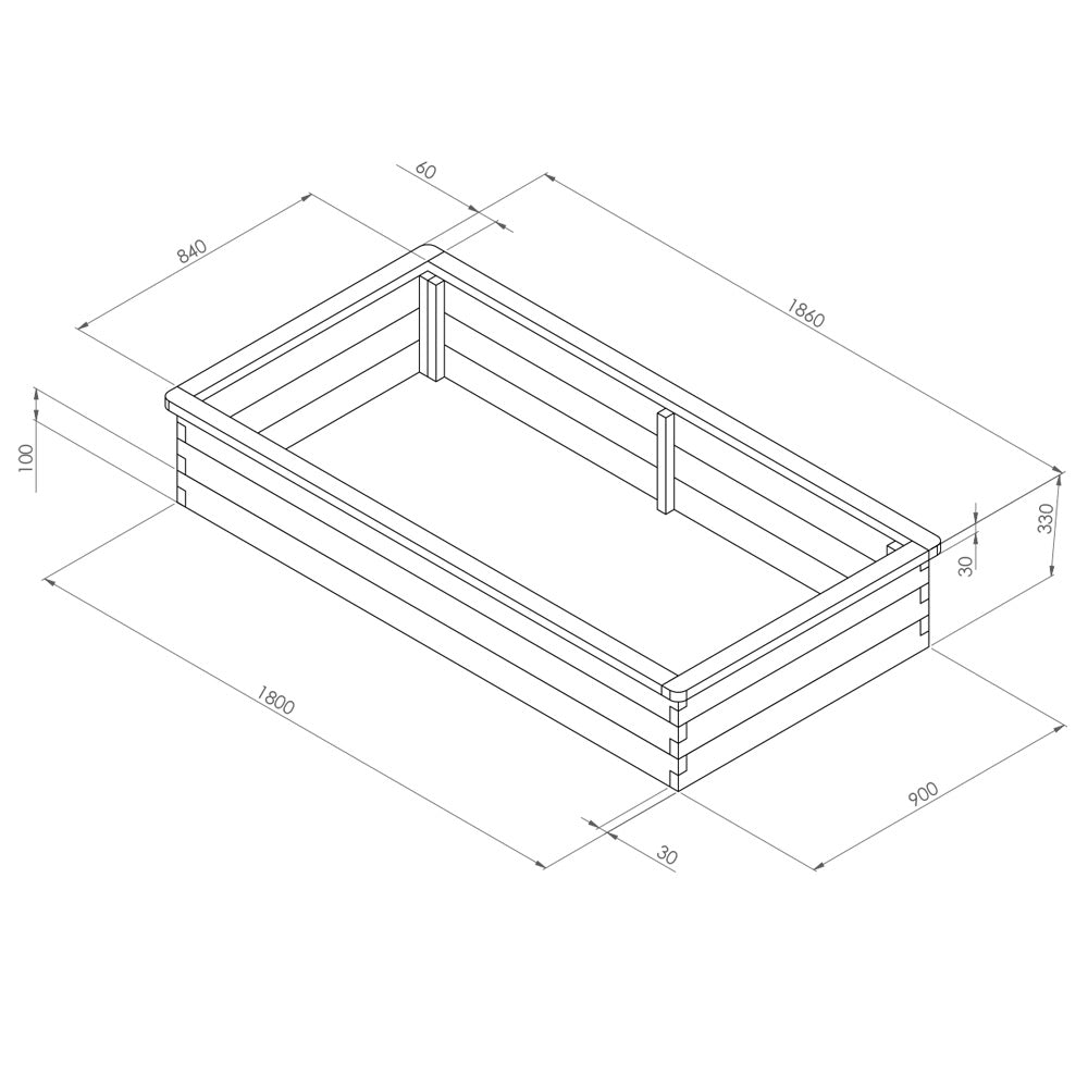 Low Sleeper Raised Bed