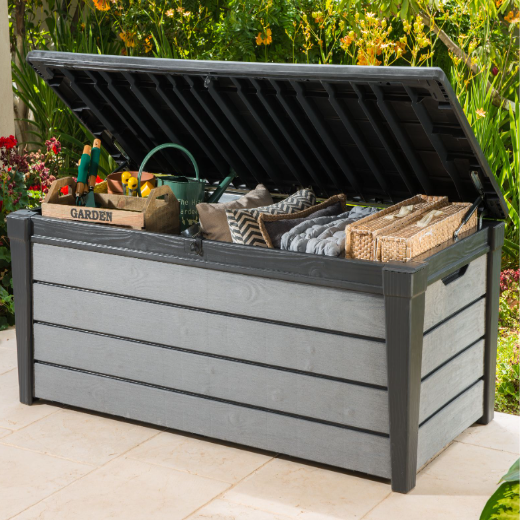 455L Brushed Storage Box (Grey)