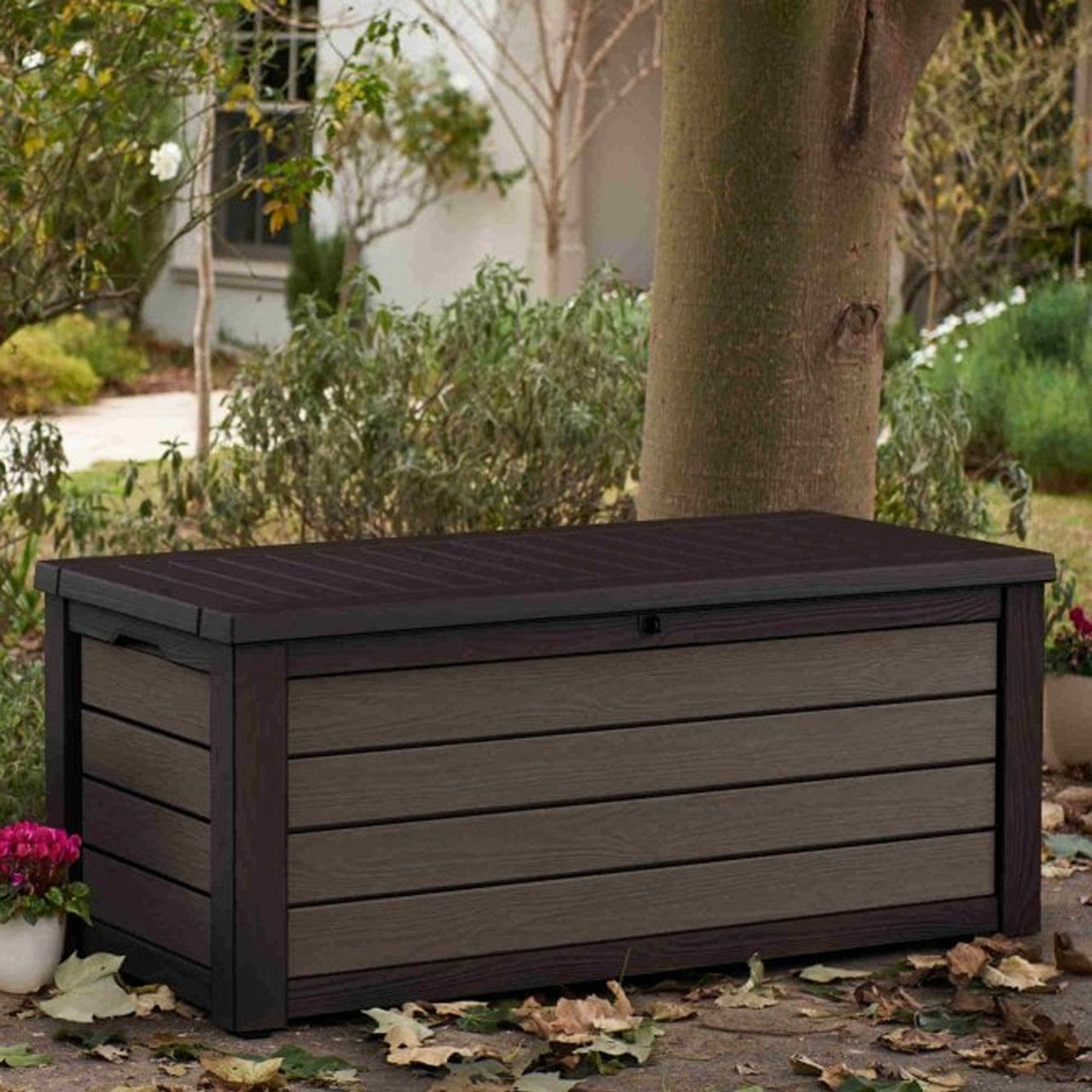 570L Brushed Storage Box (Brown)