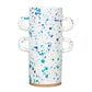 Turquoise and Blue Splatterware Large Vase