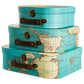 Vintage Map Suitcases - Set of 3