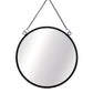 Jet Black Round Mirror