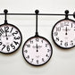 Metal Wall Clocks, Set of 3 Hanging