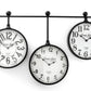 Metal Wall Clocks, Set of 3 Hanging