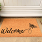 Coir Doormat with Welcome & Bee
