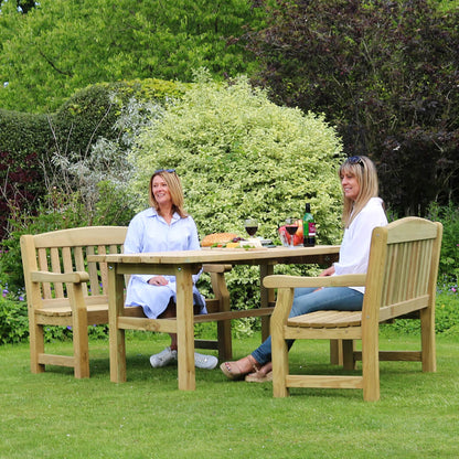 Emily Table & 2 Bench Set