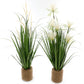Set of 2 Artificial Standing Grass in Roped Pot