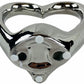 Silver Double Heart Tealight Holder