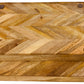 Herringbone Square Wood Rustic Trays Set of 2