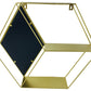 Hexagon Golden Mirror Unit