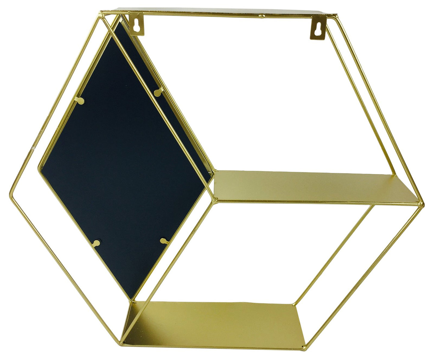 Hexagon Golden Mirror Unit